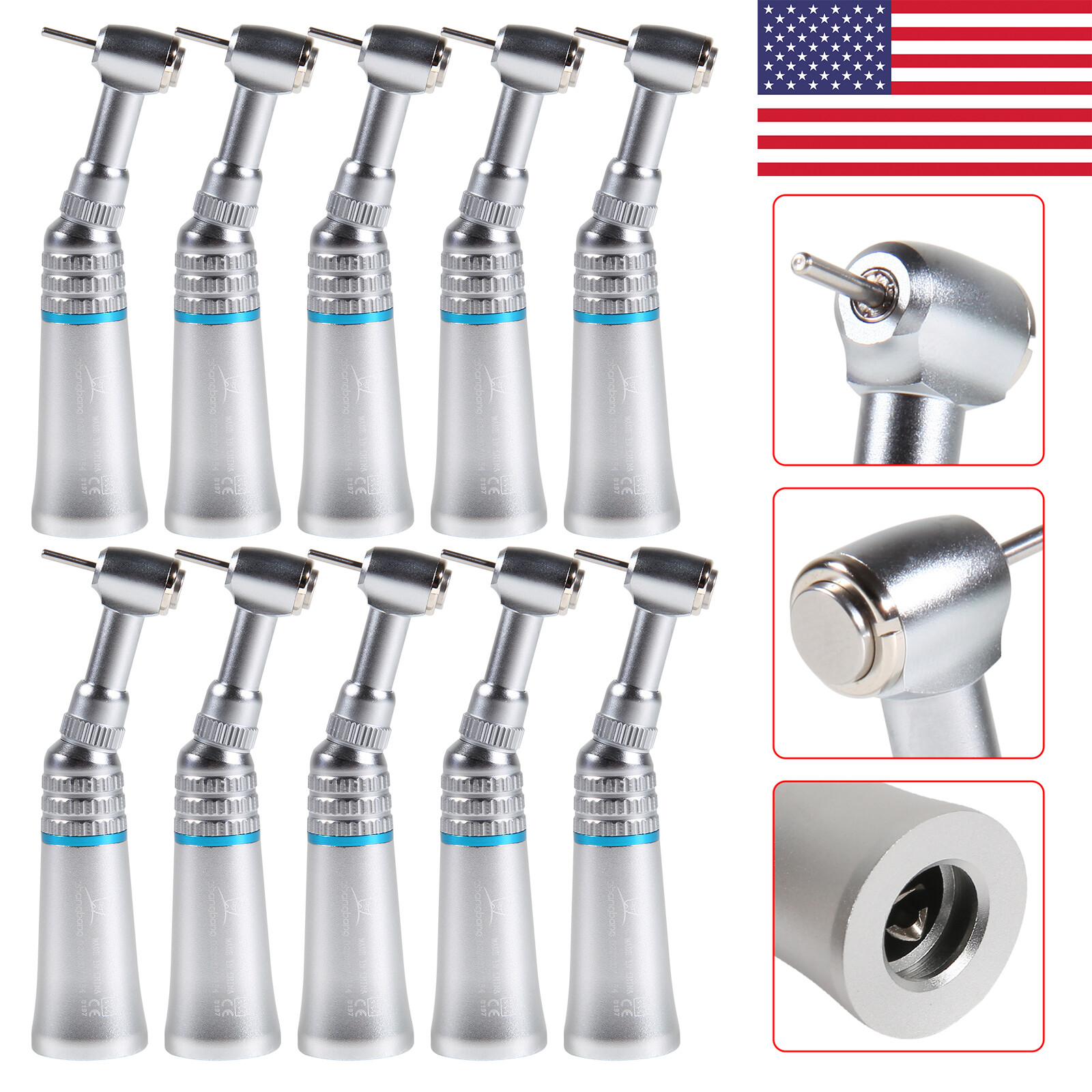 1-10 NEW Dental Low Slow Speed Contra Angle Handpiece Fit FG 1.6mm Burs