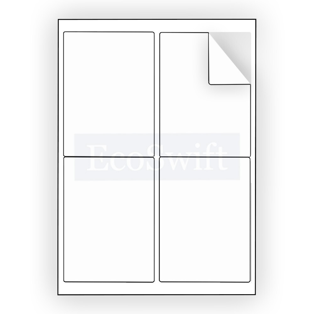 (160) 4 x 5 EcoSwift Laser/Ink Address Shipping Adhesive Labels 4 per sheet