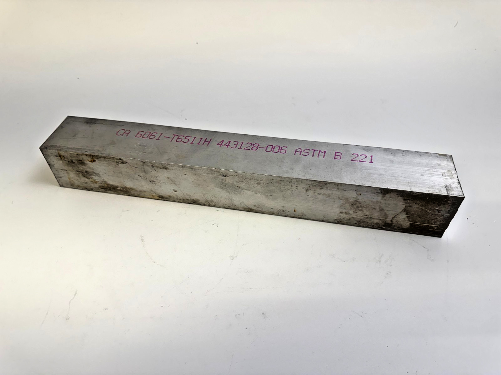 Aluminum Bar Stock 6061-T6511 ASTM B 221 – Approx 14″ x 2″ x 2″