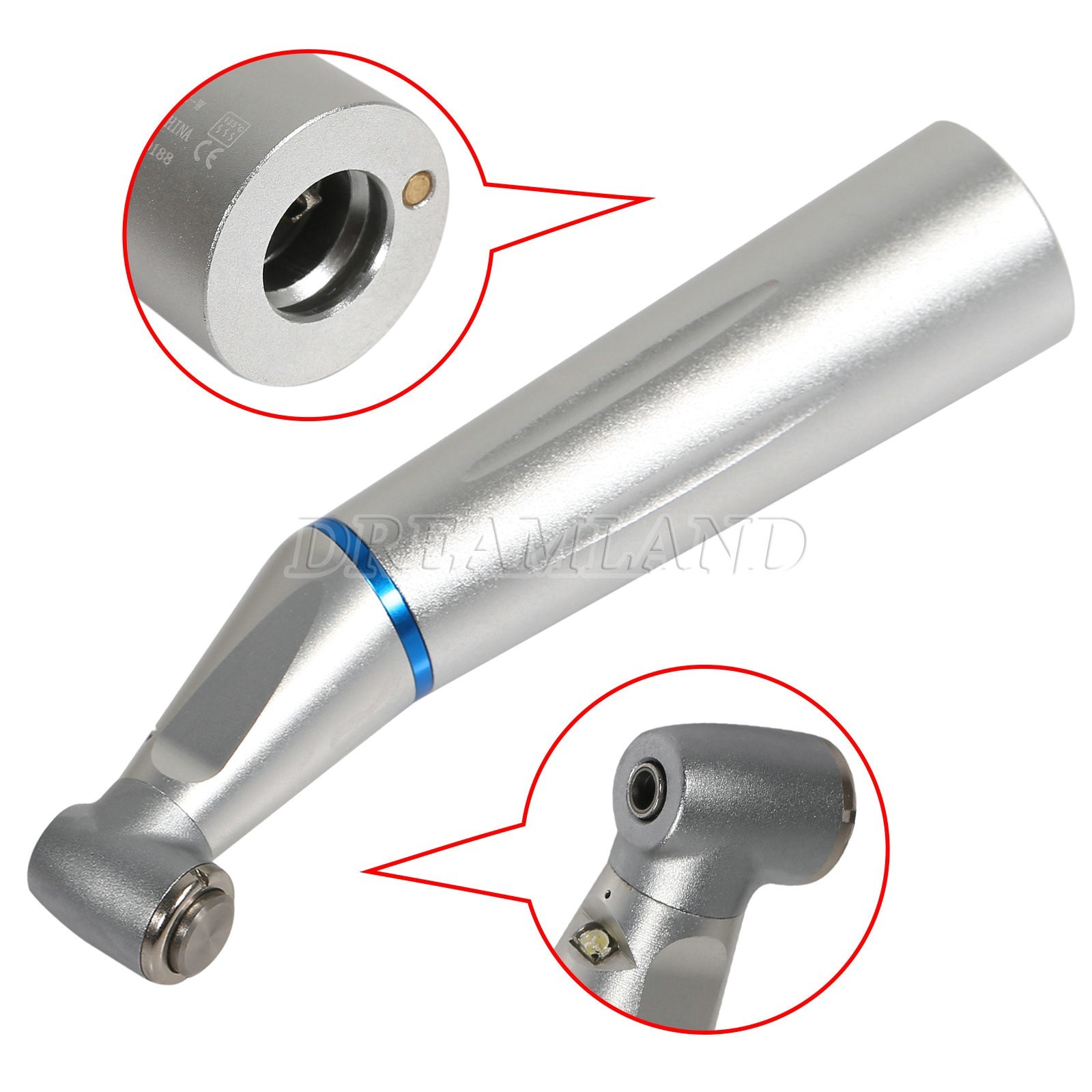 Dental optic fiber led light Contra Angle Handpiece Inner Water Low Speed YH