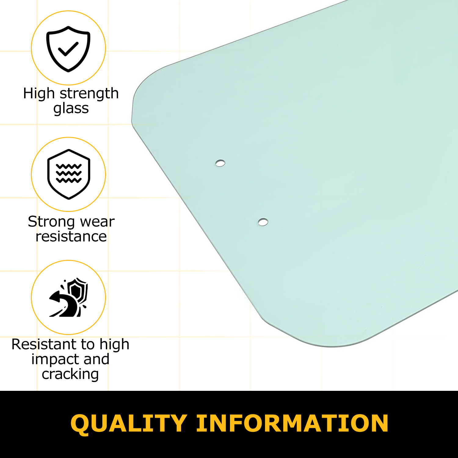 Clear For Kubota Skid Steer SSV-65 SSV-75 Models Door Glass #V1311-34522