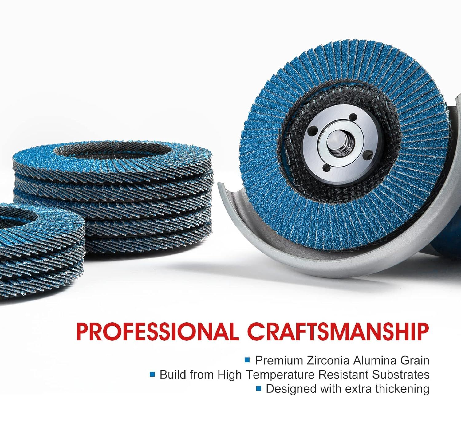 S SATC 20PCS Flap Discs 4-1/2″ for Angle Grinder 40/60/80/120 Grit Flap Disc T29