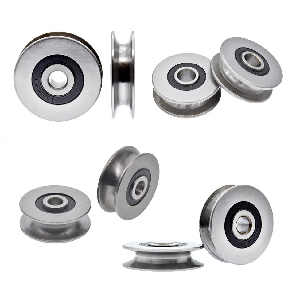 Stainless Steel Deep U-Groove Ball Bearing Pulley, Metal Pulley, Wheel Bearings,