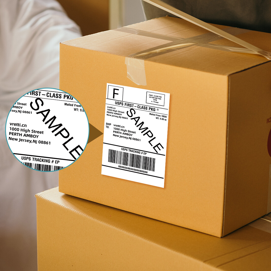 500 4×6 Fandfold Direct Thermal Shipping Labels for Rollo & Zebra Printer