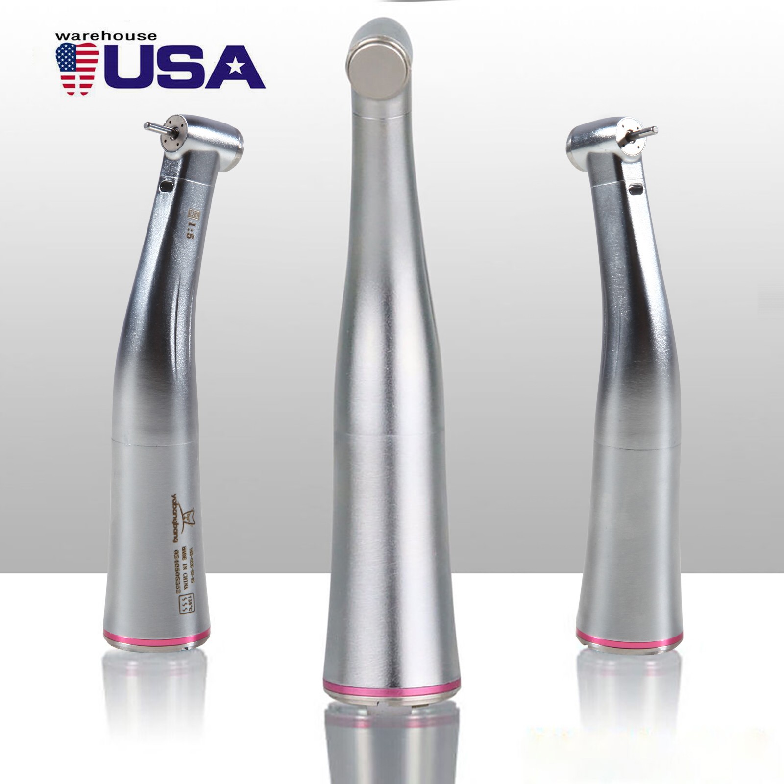 Dental 1:5 LED Contra Angle Increasing Handpiece Fit KaV NSK Electric Motor USA