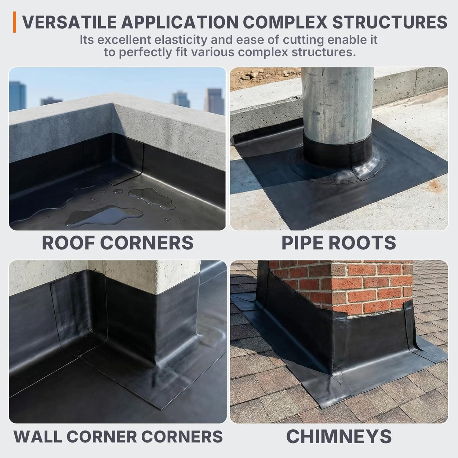 50 Mil EPDM Rubber Roofing Materials, Self-Adhesive Waterproofing Membrane for R