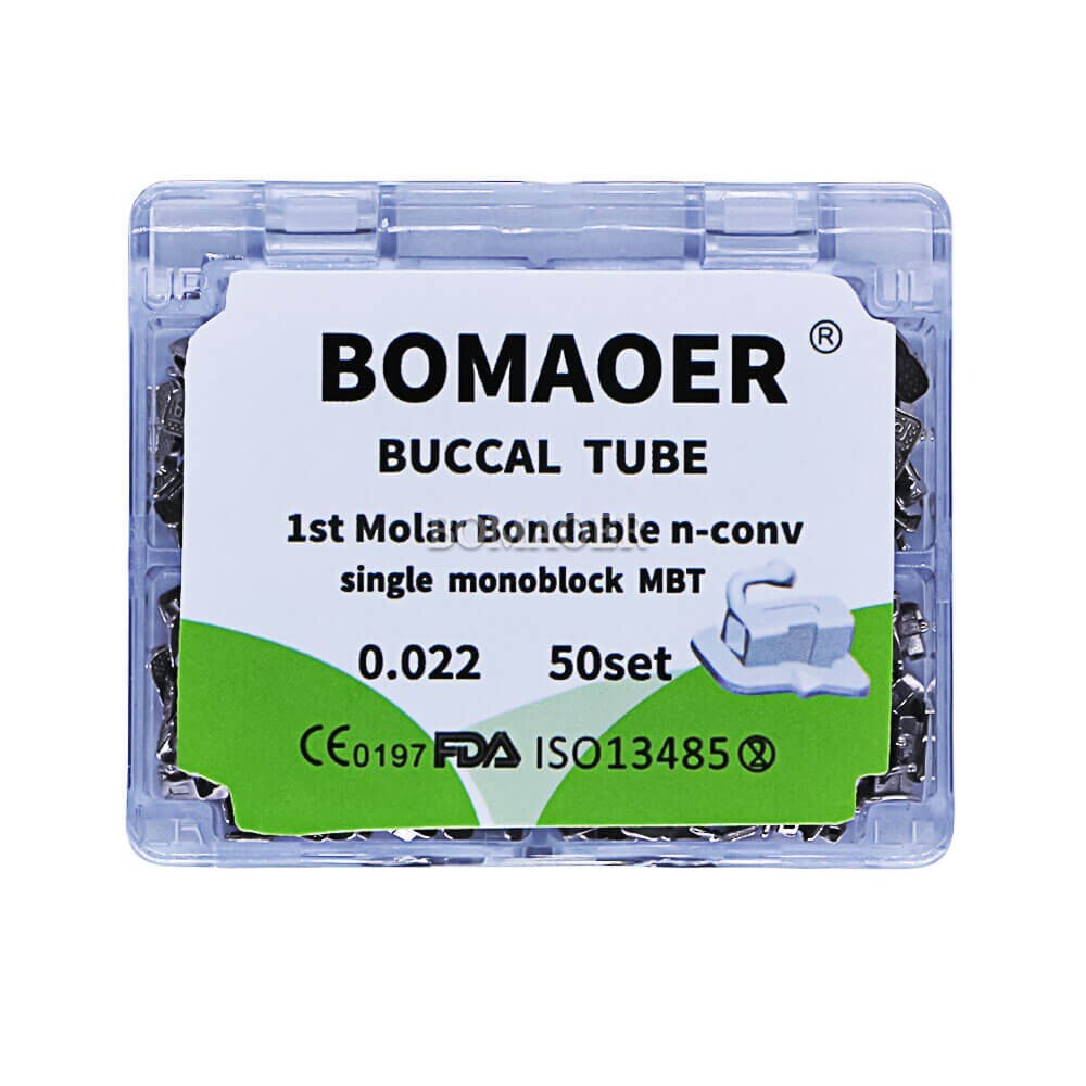 Dental orthodontic 1st molar Monoblock buccal tube MBT 0.022 50 sets BOMAOER