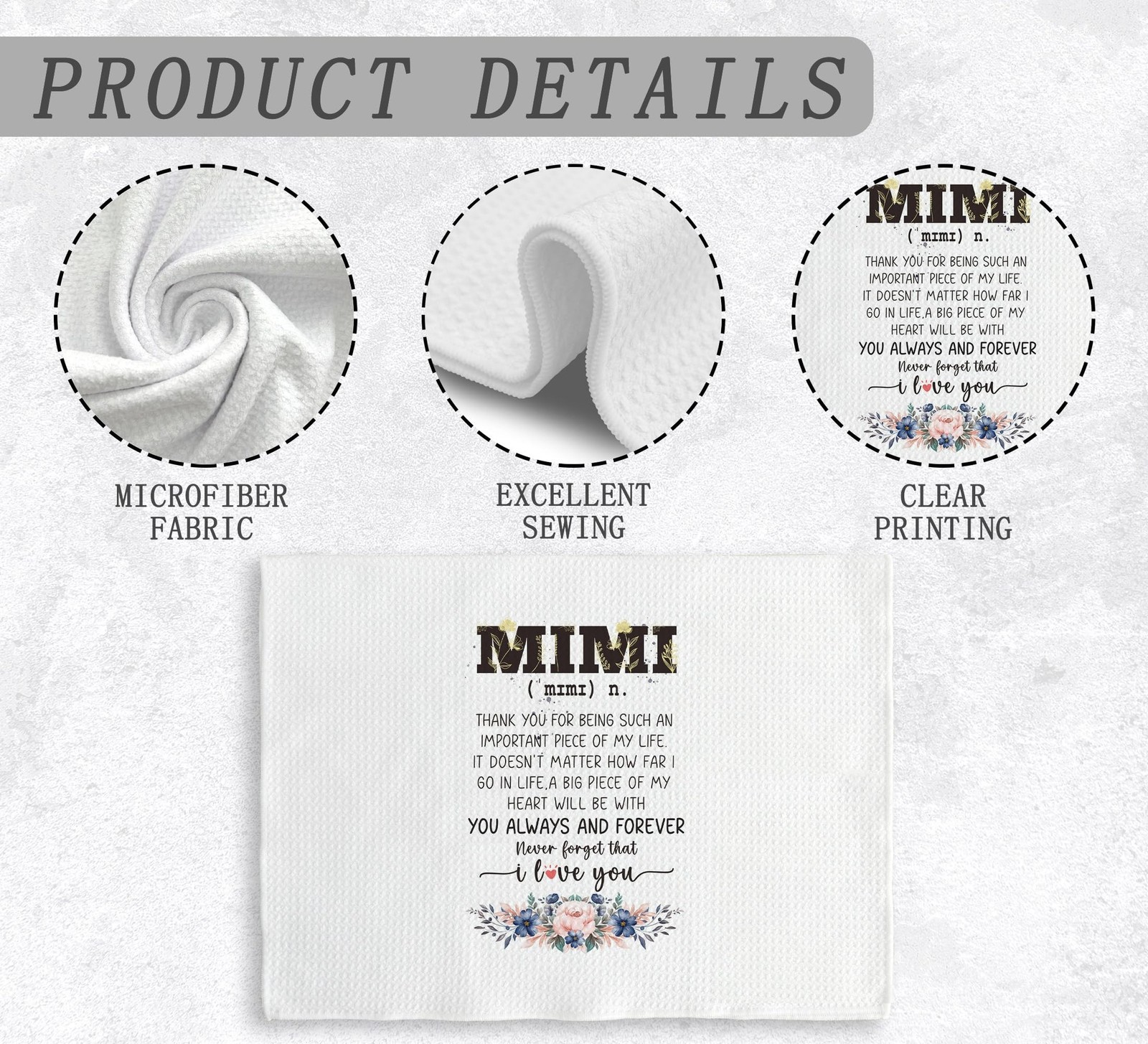 Mimi Kitchen Towels and Dishcloths, Mimi Gifts, Mimi Gifts for Grandma, Gifts…