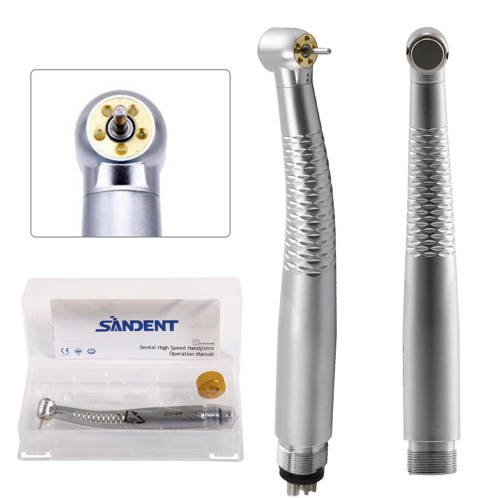 SANDENT Dental 5 LED High Speed Handpiece Single Water Spray 2/4 Hole / Rotor