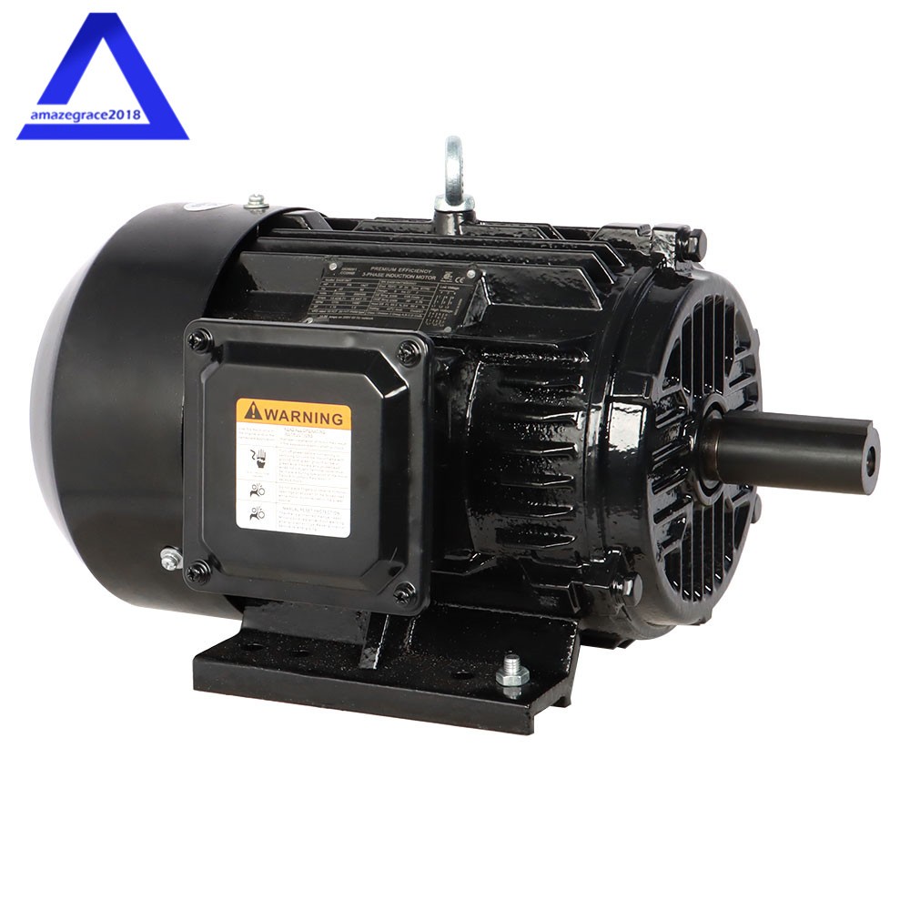 Electric Motor 5 HP 3 Phase 1800 RPM 184T Frame TEFC 230/460 Volt Severe Duty US