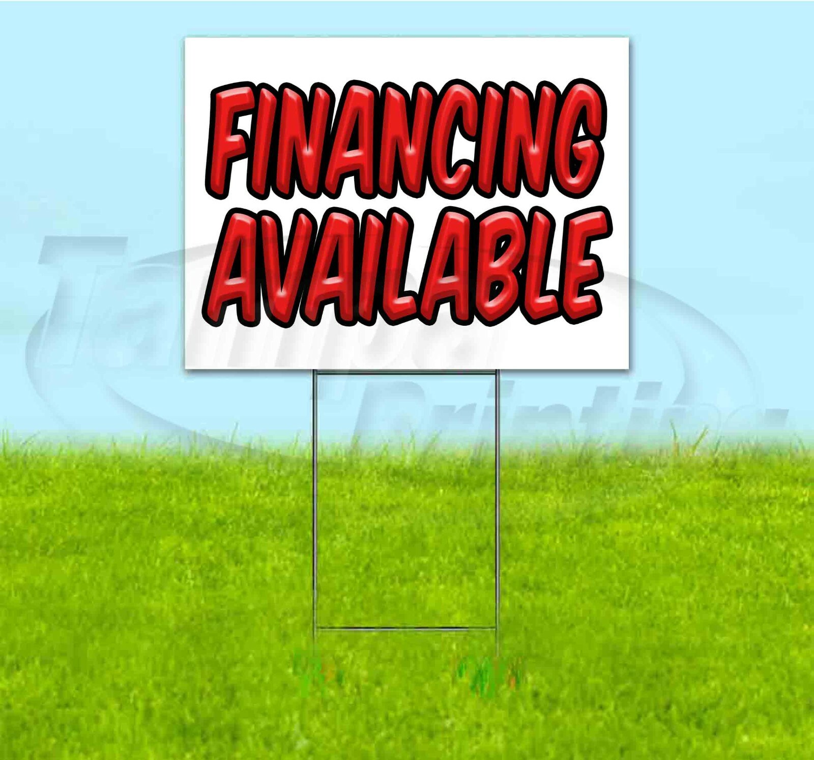 FINANCING AVAILABLE 18×24 Yard Sign WITH STAKE Corrugated Bandit USA DEALERSHIP