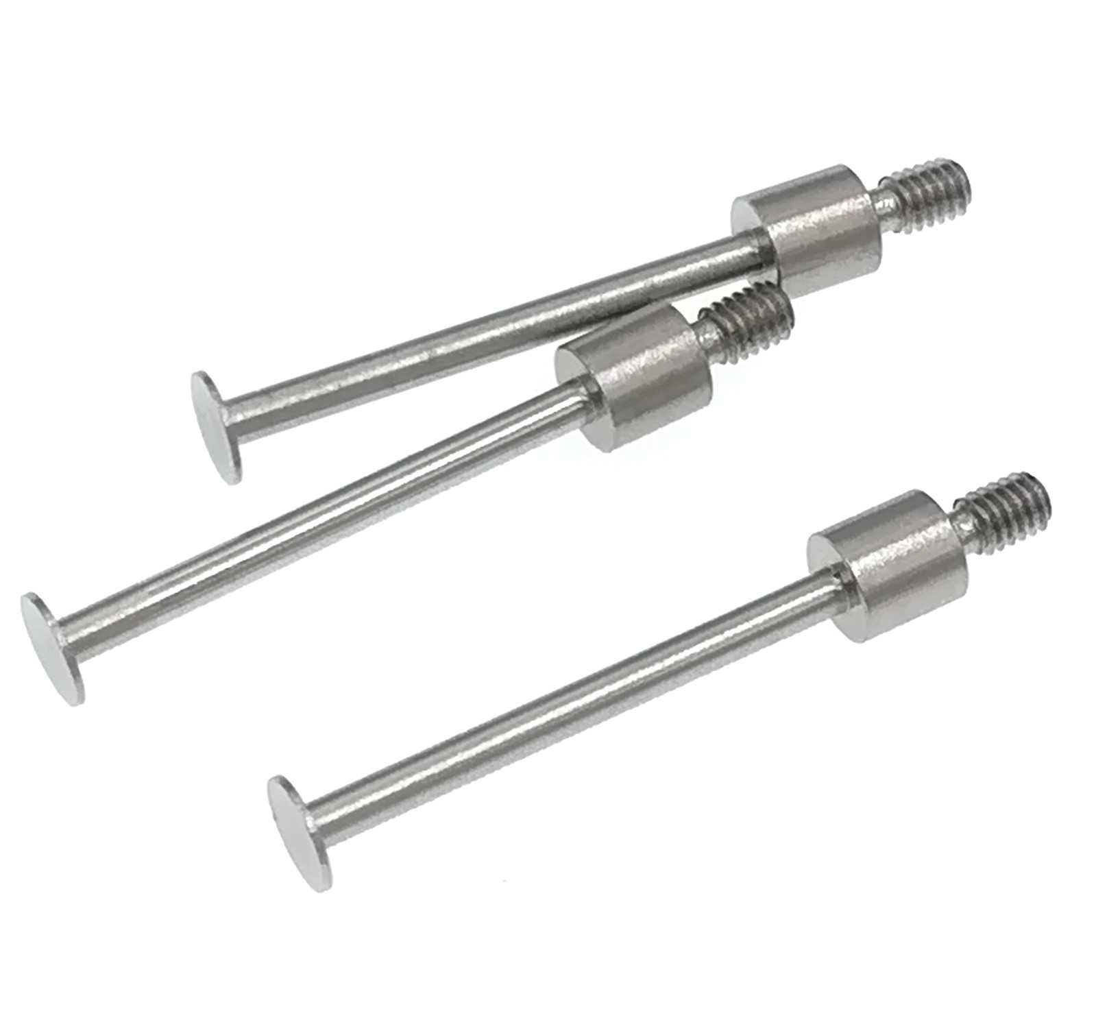 3PCS Flat Contact Point for Fowler Mitutoyo Inch Indicator Depth Gauges 4-48 UNF