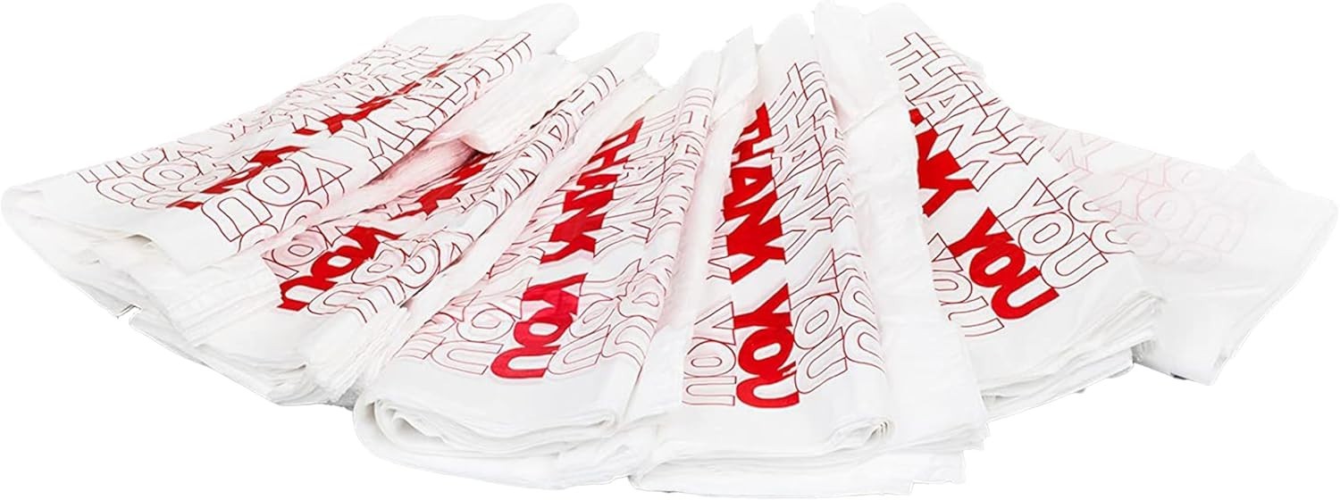 100 Ct plastic bags/Shopping Bags/Thank You Bags/Reusable and Disposable Groc…