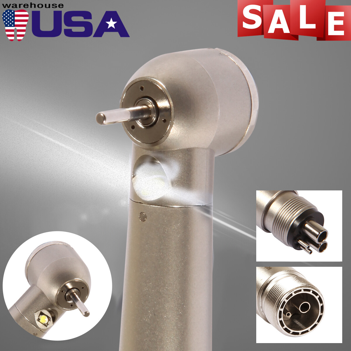 NSK Type Dental PANA Max High Speed LED Handpieces Internal Triple Spray Push CE