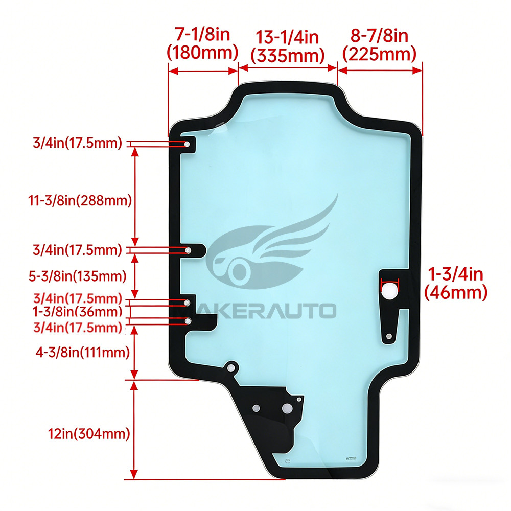 Door Glass For Case / New Holland Skid Steer SR130 SR150 SR175 SR200 + #47405930