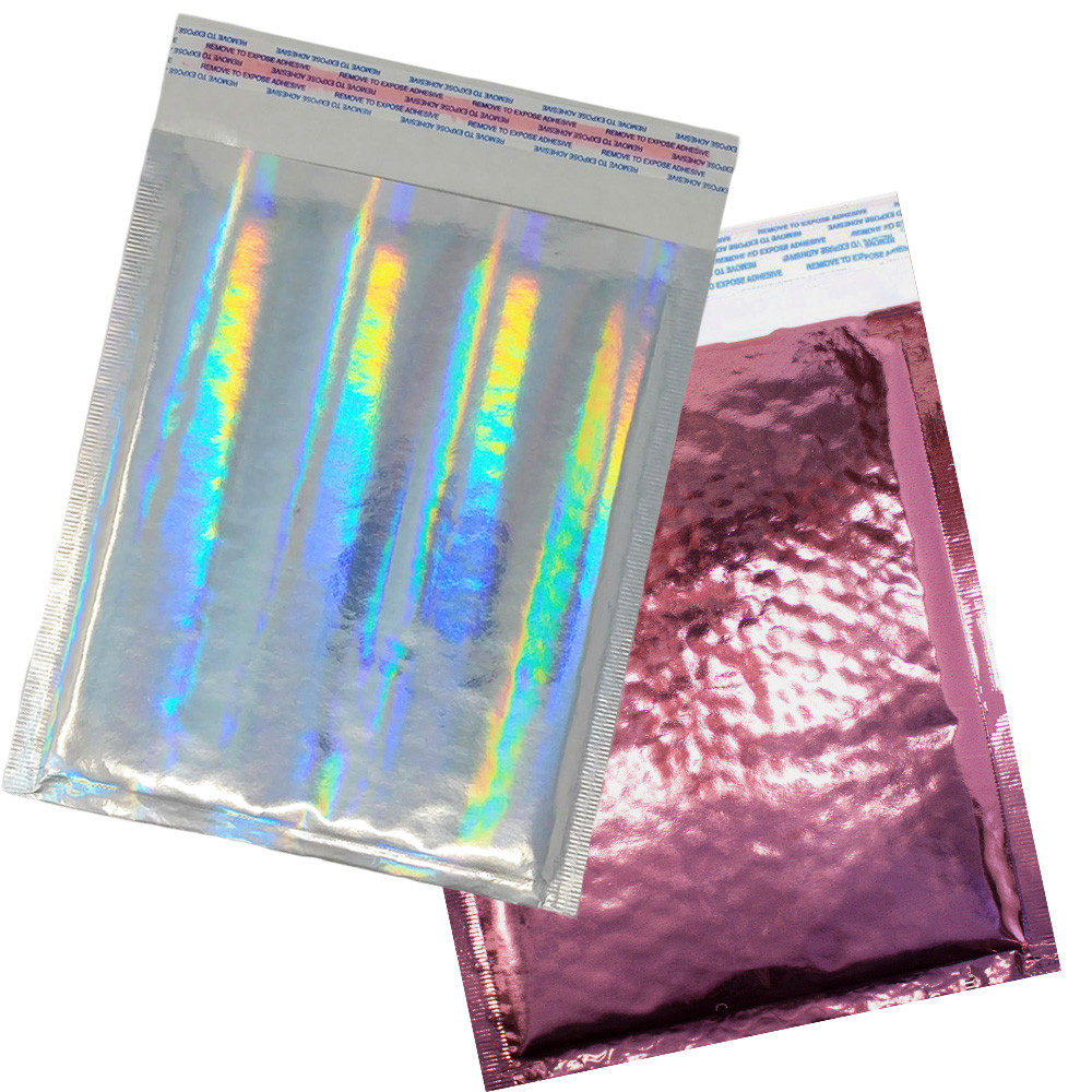 6×10 Cobalt Blue Pink & Hologram Metallic Bubble Mailers Shipping 6×9 Envelopes