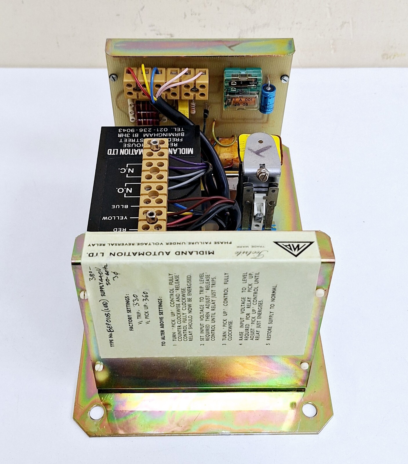 Midland Automation BEP0103 (LED) Phase Failure Undervoltage Reversal Relay