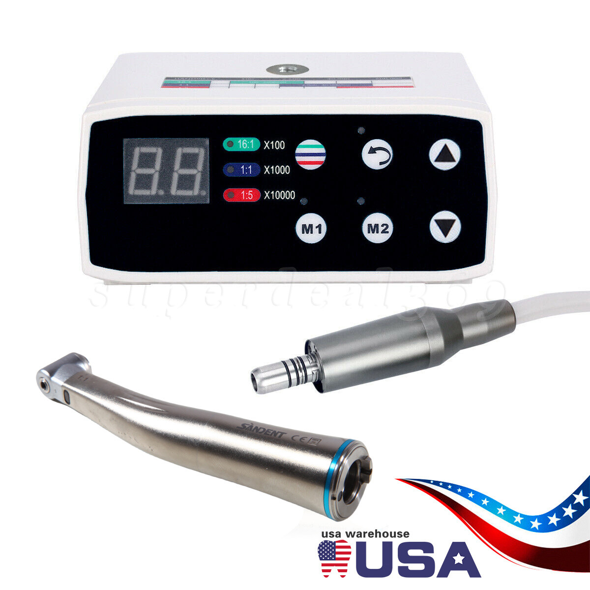 Electric Micro Motor Brushless/1:1 Fiber Optic LED Handpiece ST Dental