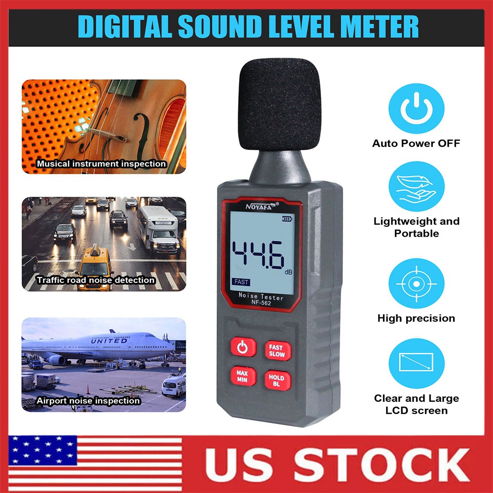 30-130dBA Digital Decibel Meter Noise Meter Handheld Sound Level A Double Meter