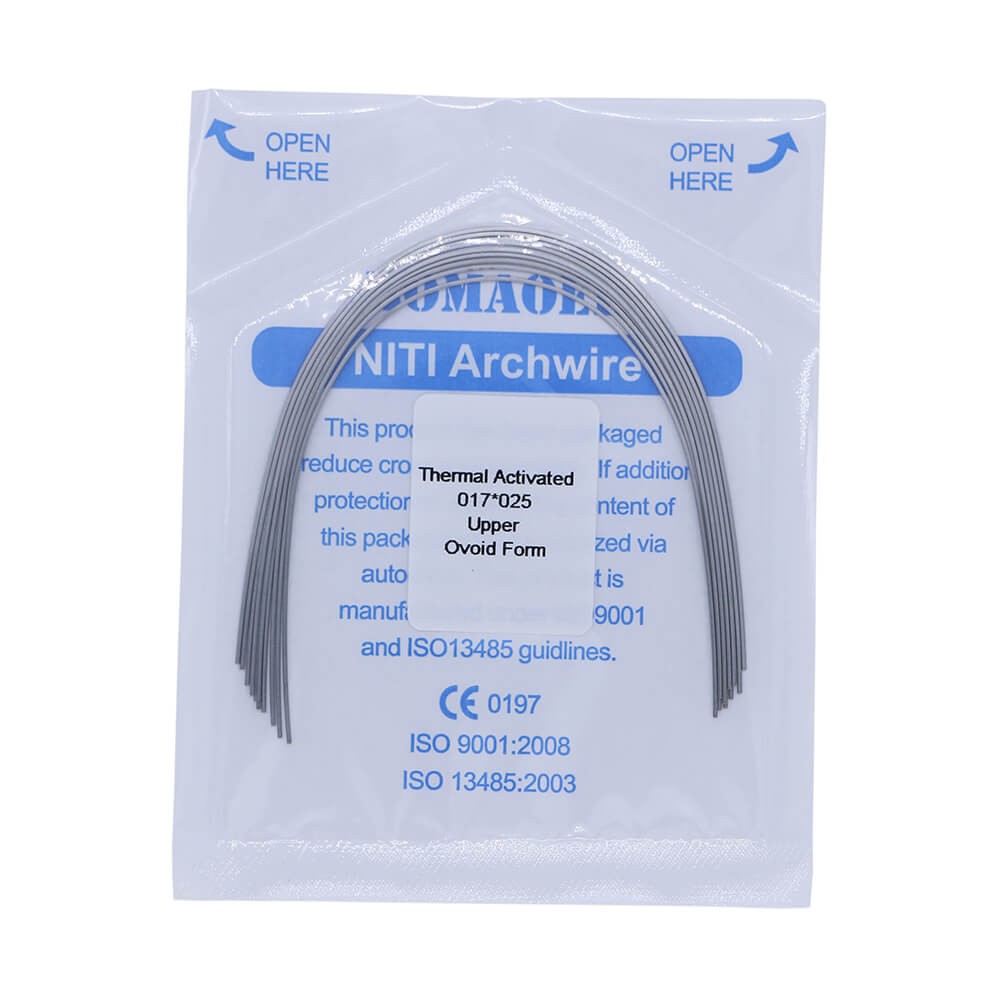10×Dental Orthodontic Niti Thermal Activated Rectangular Arch Wires 17×25 Upper