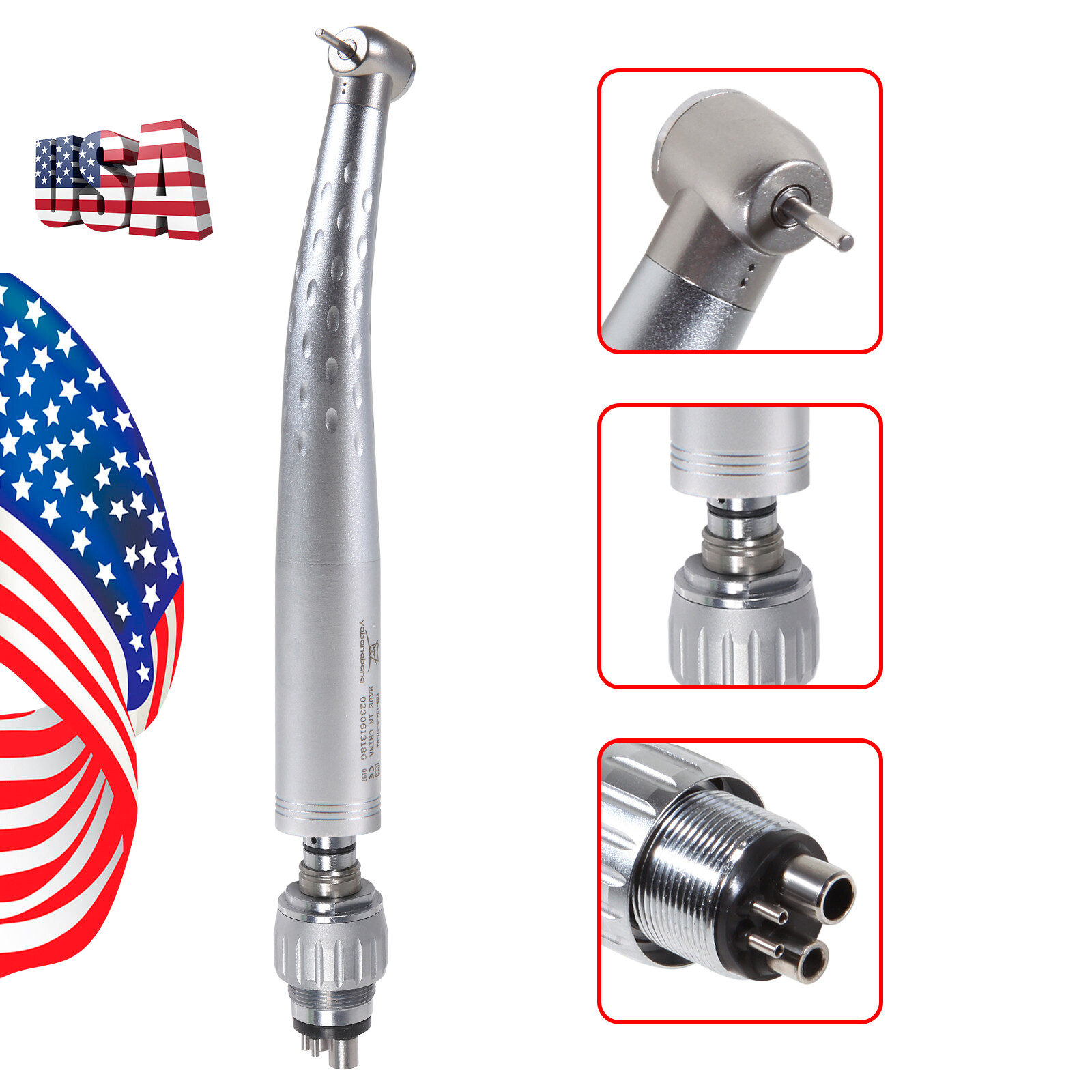 USA Dental High Speed Turbine Handpiece Standard Head w/ 4Hole Quick Coupler GB4