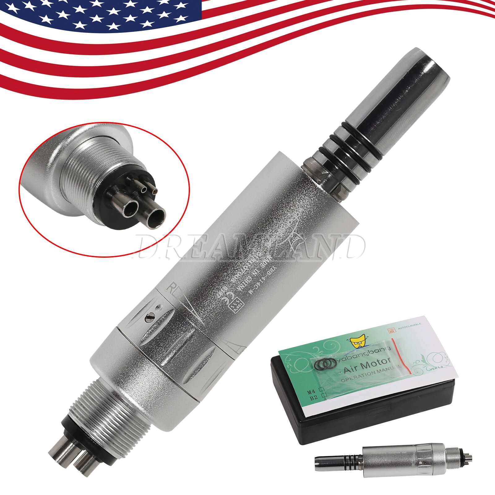 Dental Air Motor Slow Low Speed Handpiece Cooling Unit Internal Water Spray M4