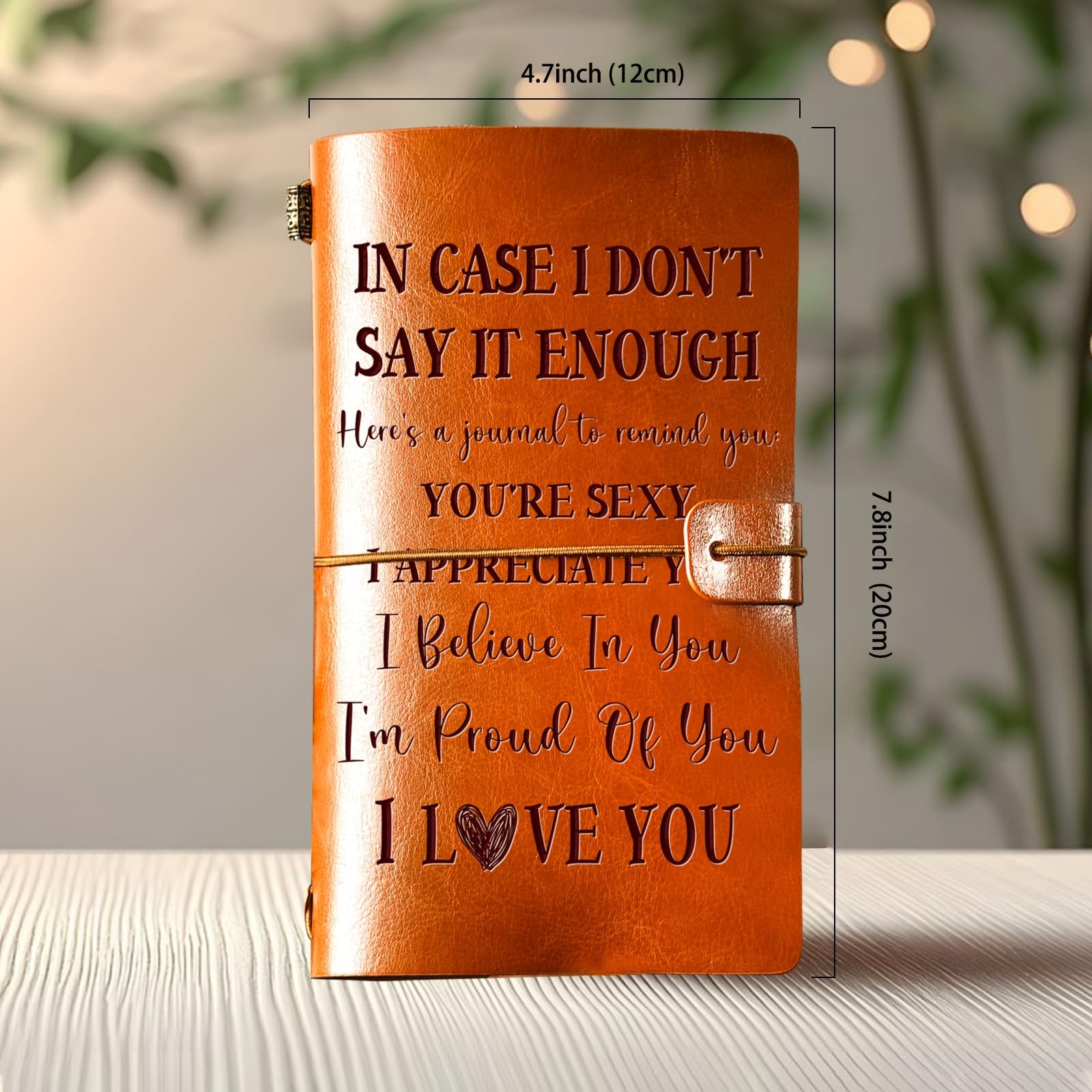 Romantic Gifts for Her Him, Romantic I Love You Leather Journal, 140 Page Ref…