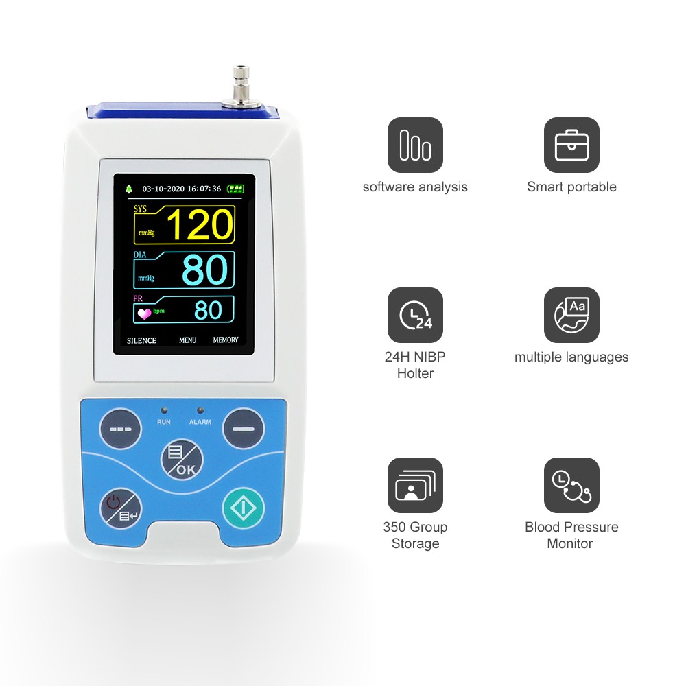 1PCS ABPM50 24 Hours Ambulatory Blood Pressure Patient Monitor NIBP Pr USB FDA
