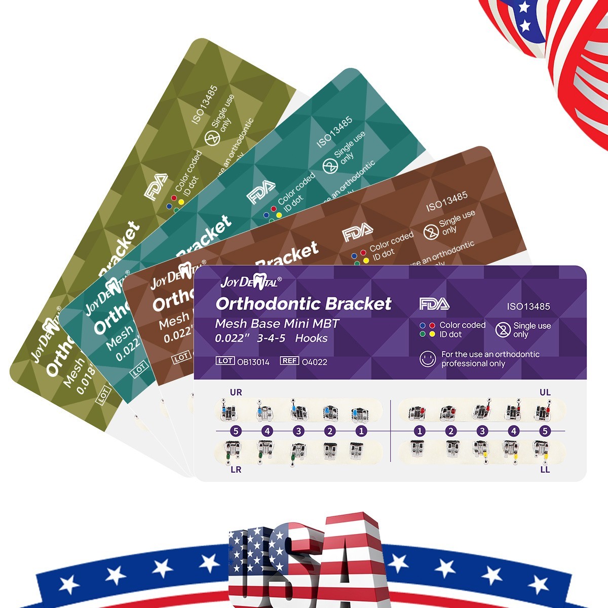 AZDENT Dental Orthodontic Ligature Ties Elastic Rubber Bands 1000Pcs 23 Colors