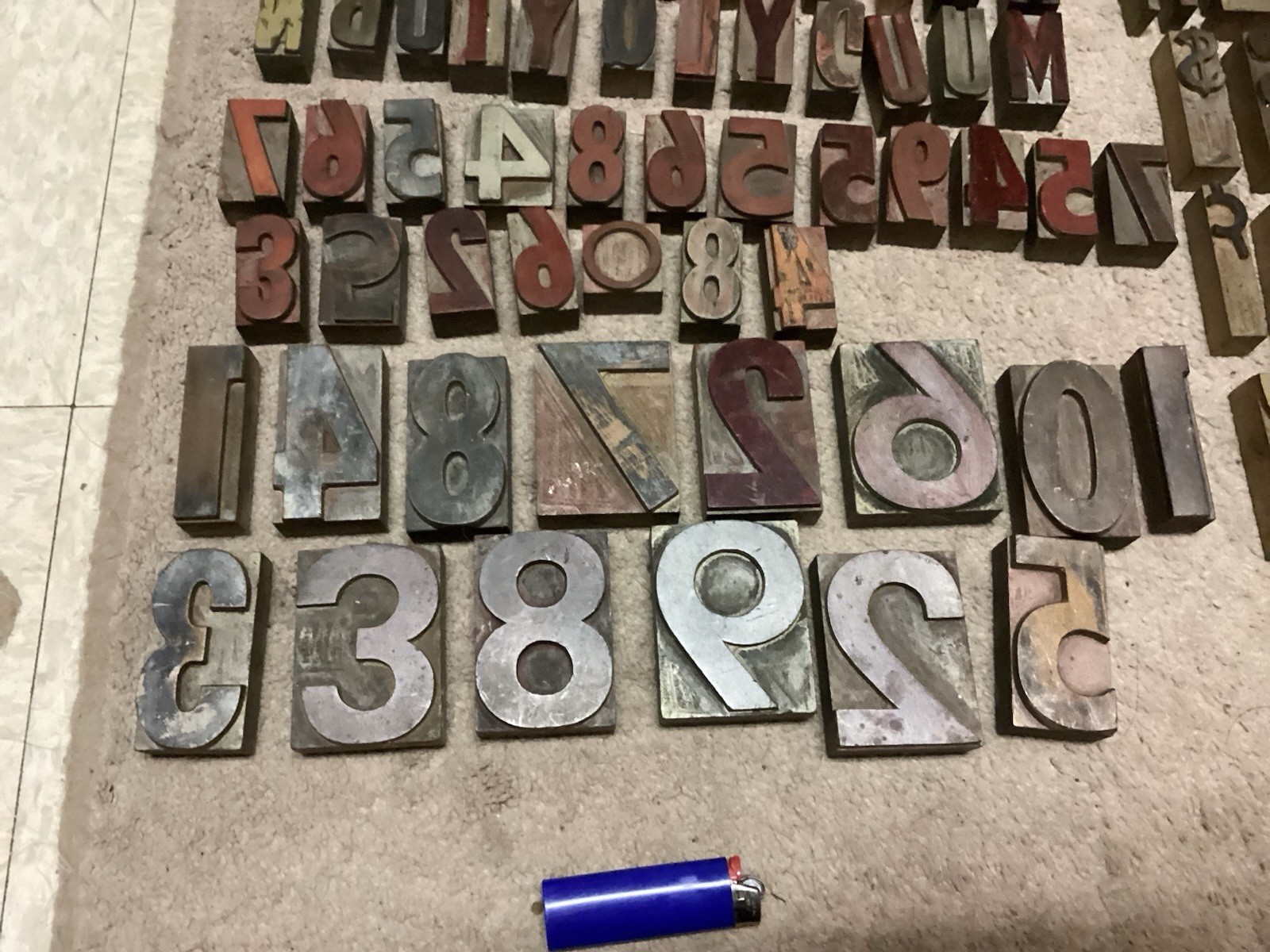 173 Vintage Letter-number-character Key letterpress Wooden Print Block Blocks