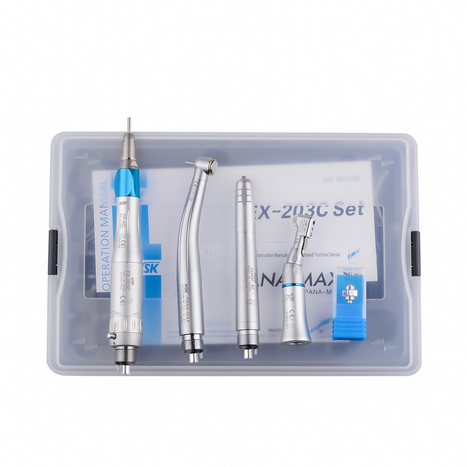 NSK Type Dental PANA MAX LED High Speed Handpiece+Air Scaler+EX203C Low Speed CE