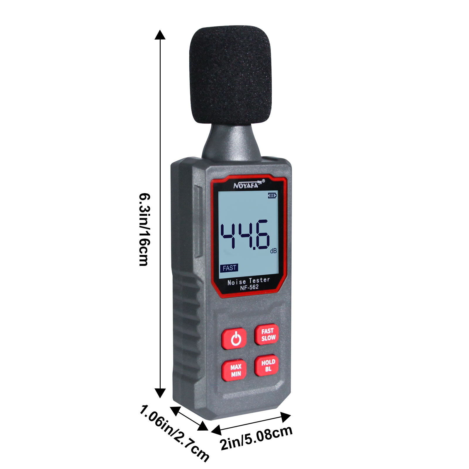Decibel Meter, Portable Digital Noise Meter 30-130dB Sound Monitoring Tester