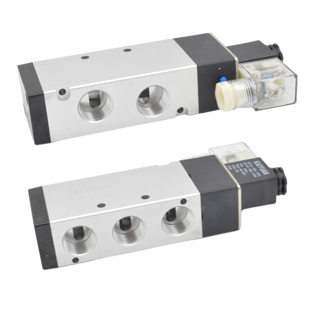 4V410-15 110V AC Pneumatic Air Solenoid Vlave 5 Ports 2 Position 1/2″ Thread