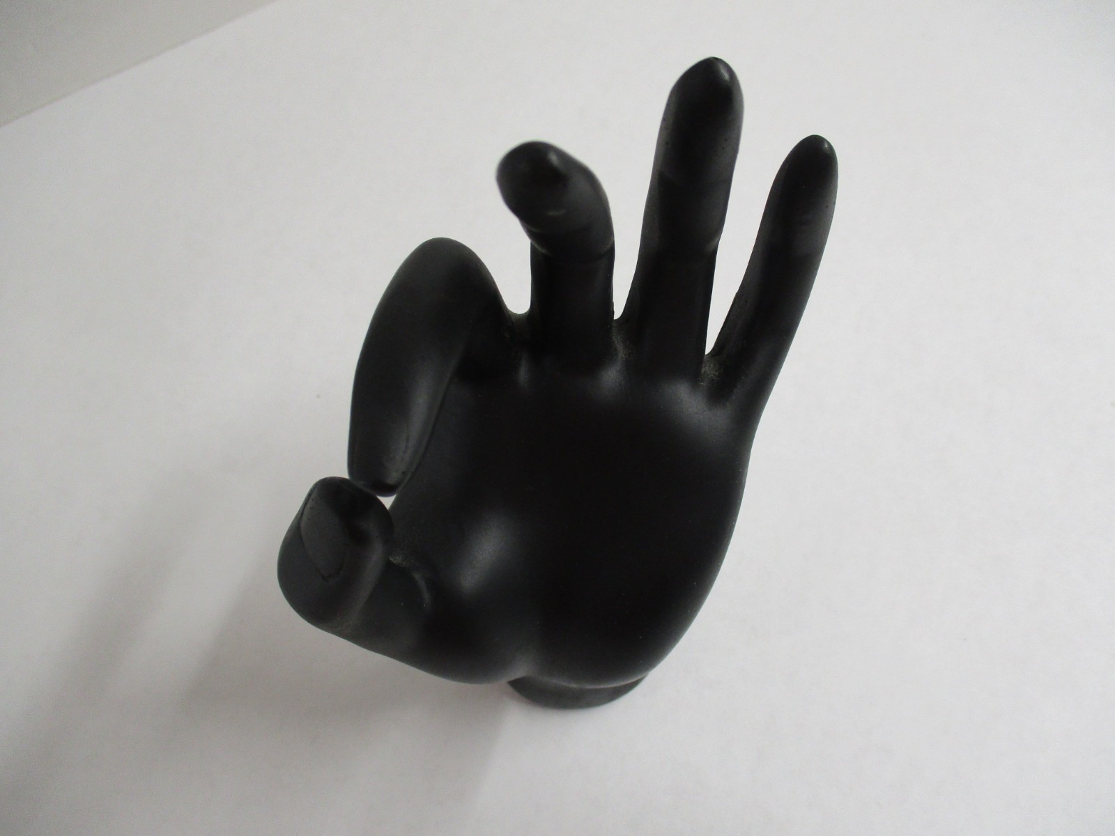 Hand Mannequin Black Display Unisex Solid Strong Still Finger Palm Ok Gesture