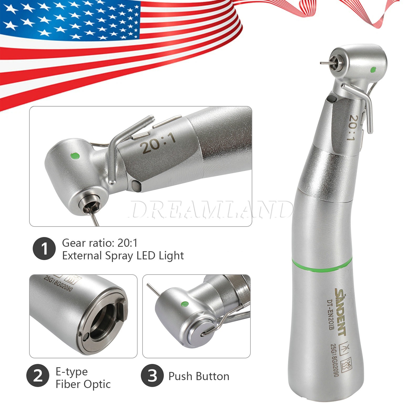 S201XL,Surgical 20:1,BRAND NEW ,1 YEAR WARRANTY, Dental Contra Angle Handpiece