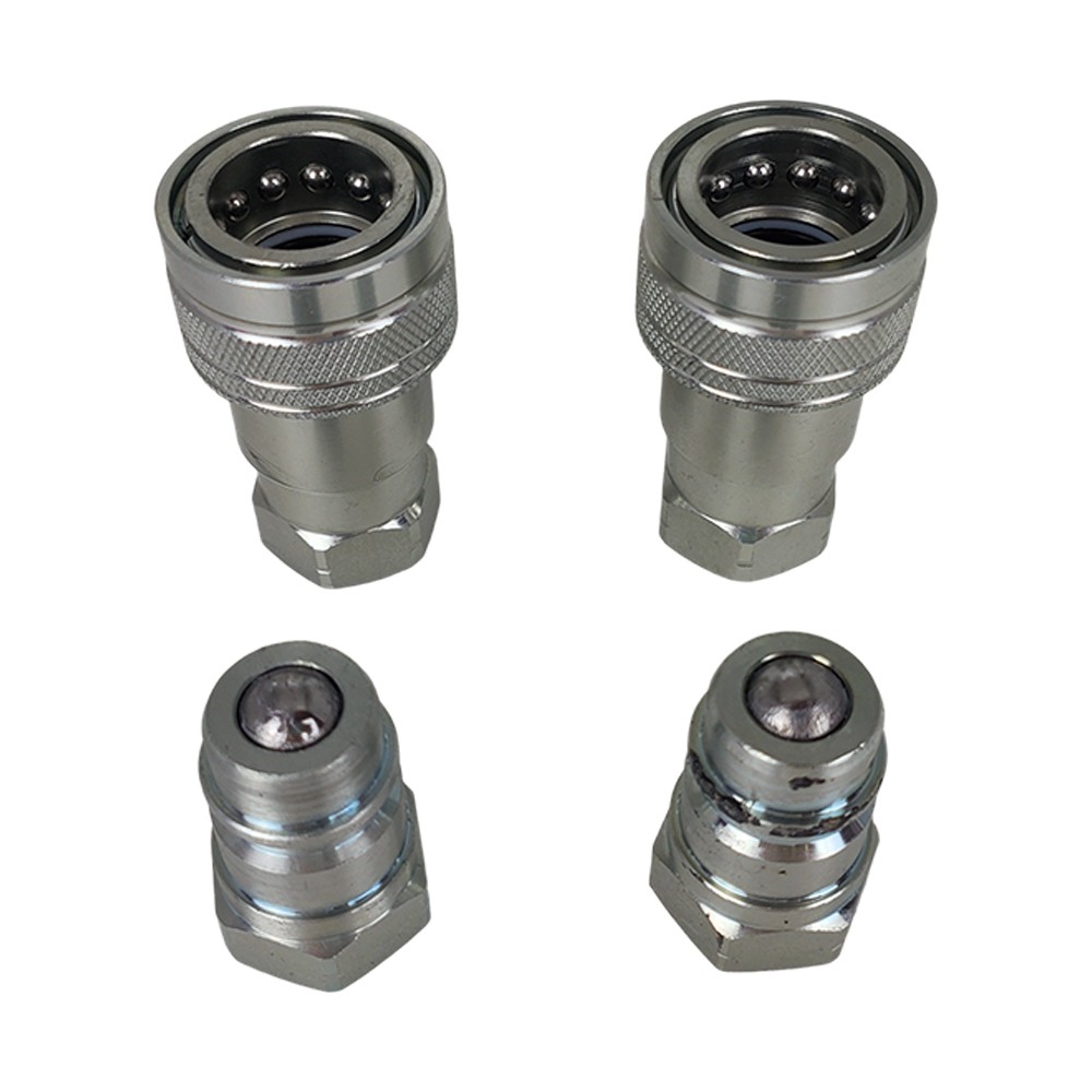 2Sets For Pioneer Ball Style 1/2″ NPT Hydraulic Coupler Quick Connect Coupling