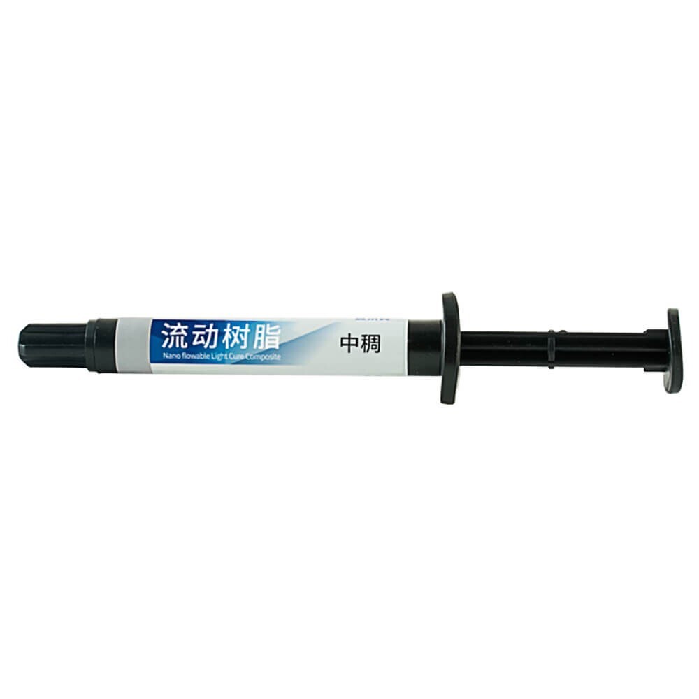 Dental Light Curing Composite Flowable Resins Medium Flow 3g/syringe 4 Shades