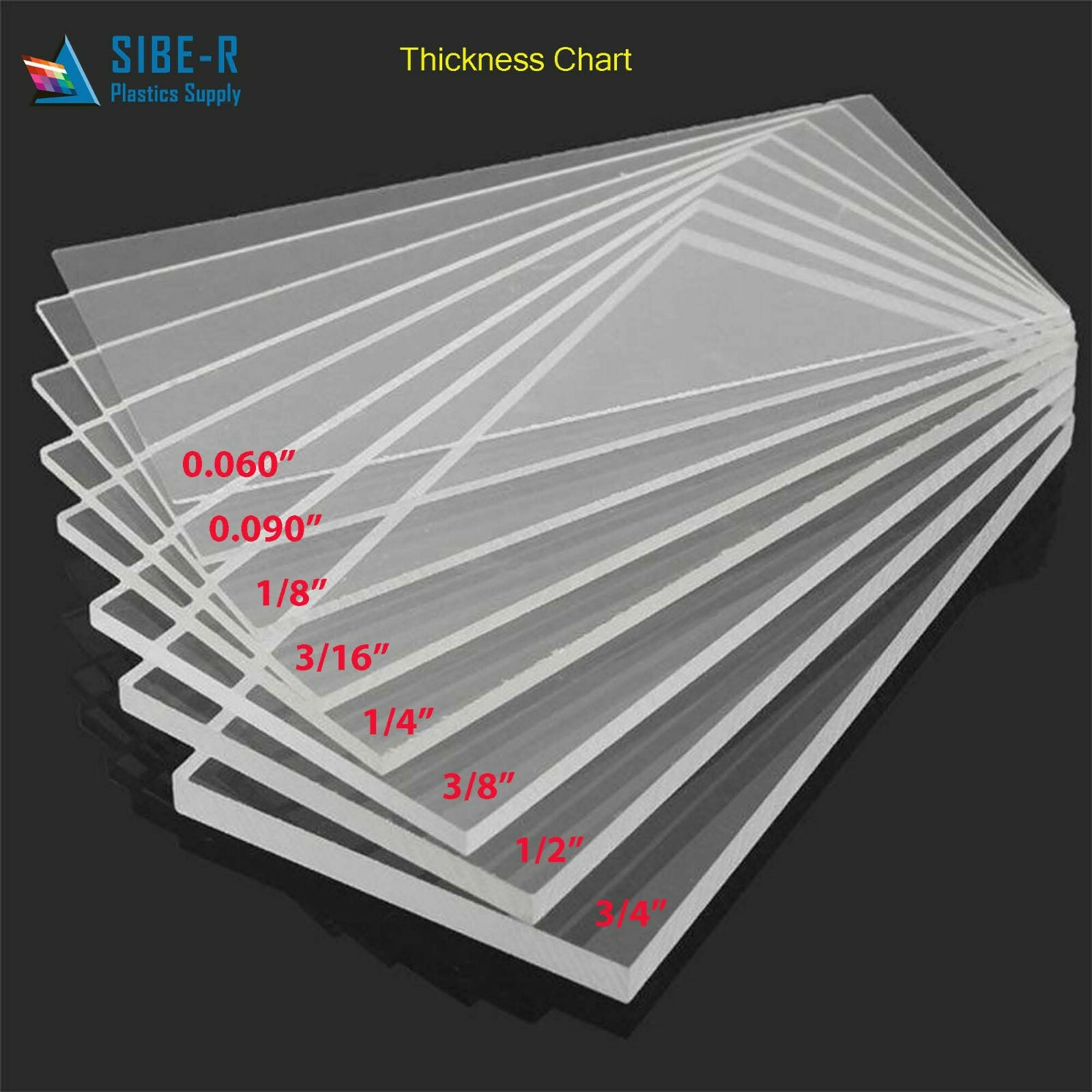 Acrylic Plexiglass Plastic Sheet – 3/4″ Thick – Clear Cast – 6″ x 12″
