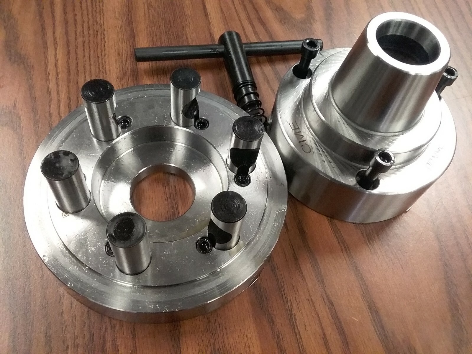 5C Collet Chuck with D1-5, D5 semi-finished adapter, Chuck Dia. 5″ #5C-05F0