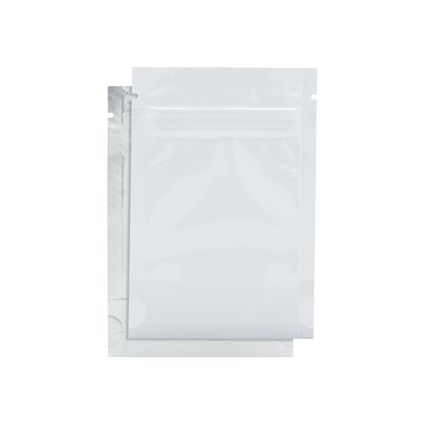 1/8 Ounce Matte White & Clear Mylar Bags 1,000