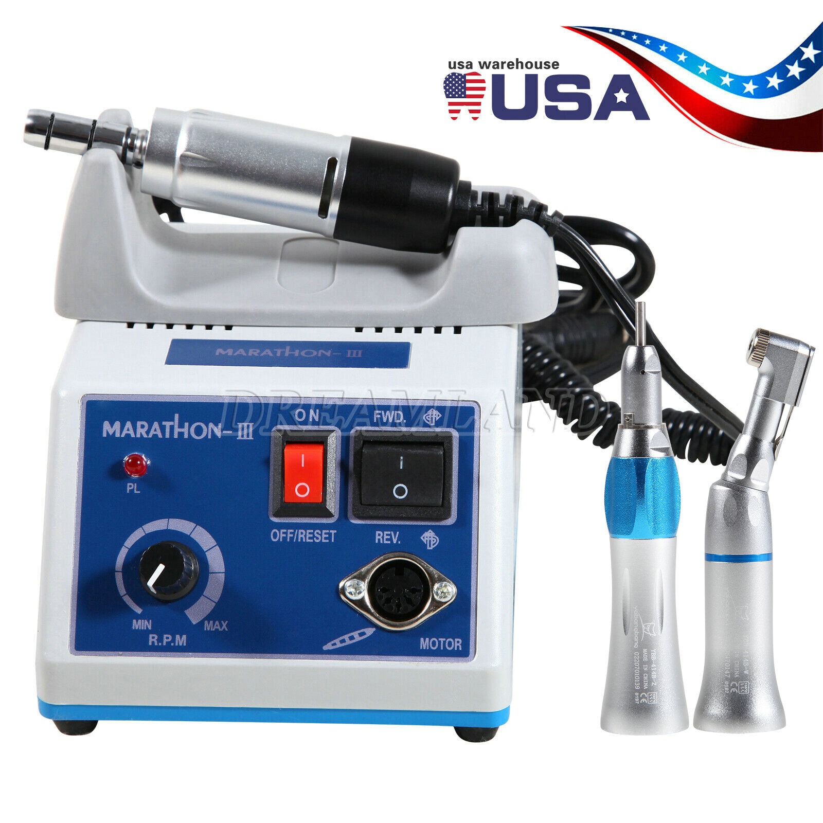 Dental Lab Marathon Electric Micromotor Polishing 35K rpm Motor Handpiece/ Bur