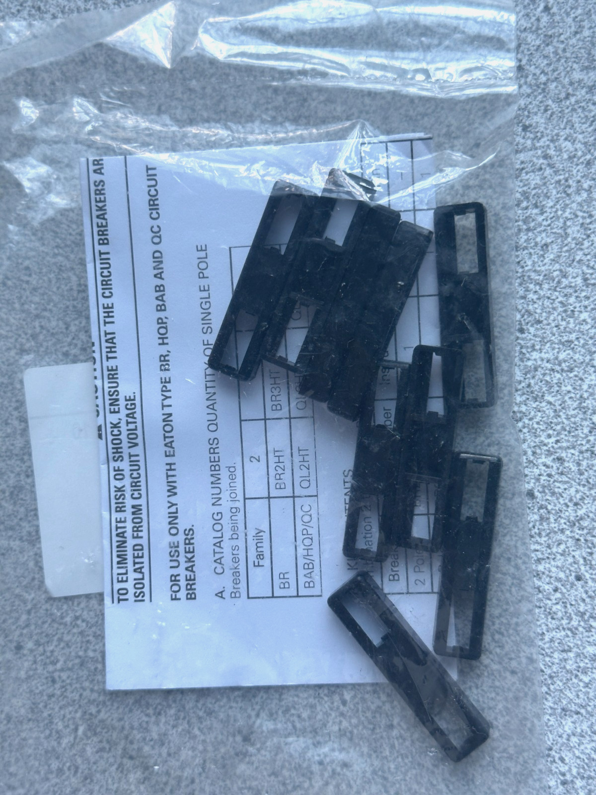 NEW 10-PACK, EATON BR2HT HANDLE TIE BARS FOR TWO POLE BR / QCD BREAKER Lot of 10
