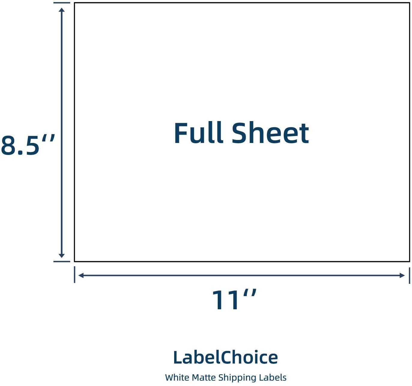 100 Full Sheet Shipping Labels 8.5×11 Self Adhesive Blank Paper for Laser/Inkjet