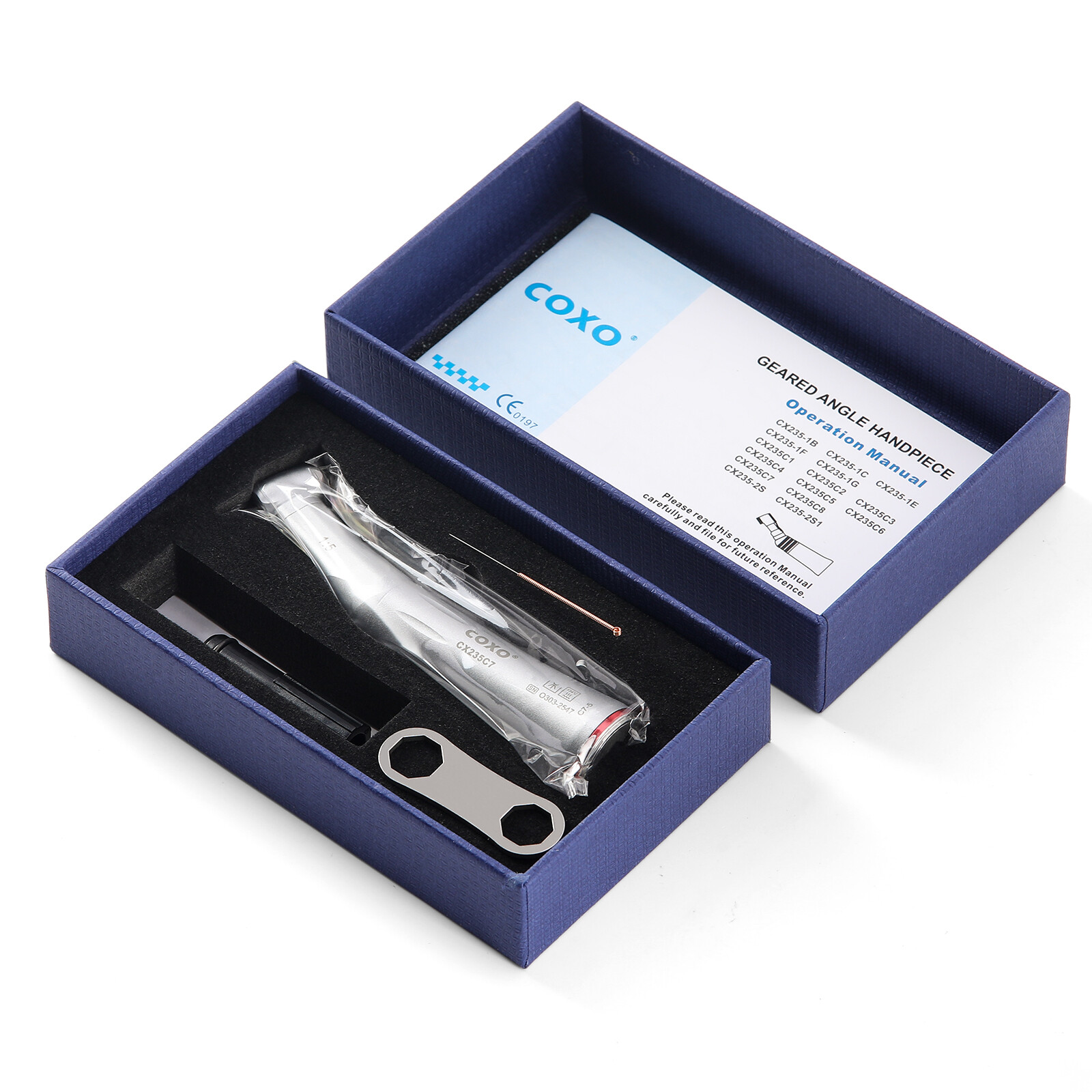 COXO Dental CX235C7 Head Handpiece 1:5/1:4.2 Contra Speed Electric W/Fiber FG