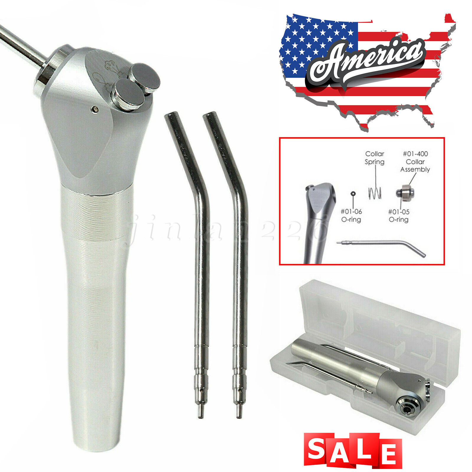 Dental 3Way Aire Agua Spray Triple Jeringa Pieza de Mano Boquillas Tubos Consejo
