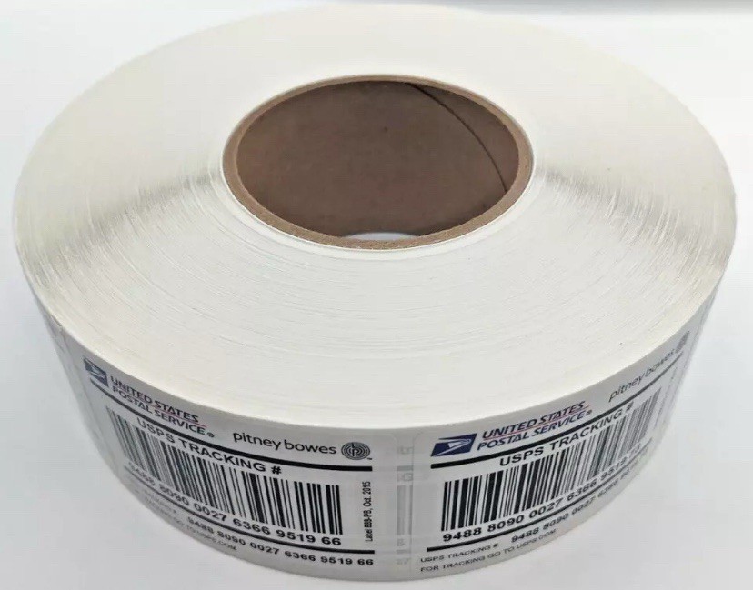 (2) Rolls of 2000 USPS Tracking Label / Stickers 888 ? Free Priority Shipping