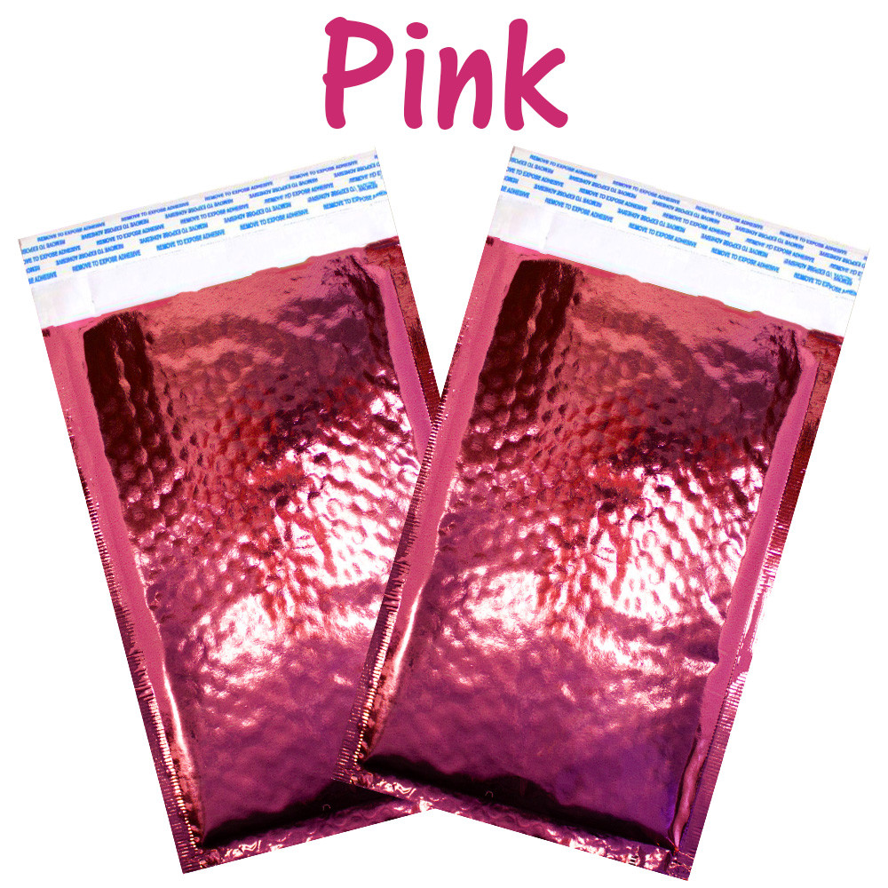 5×9 Reflective Metallic Bubble Mailers, Padded Shipping Mailing Glossy Envelopes