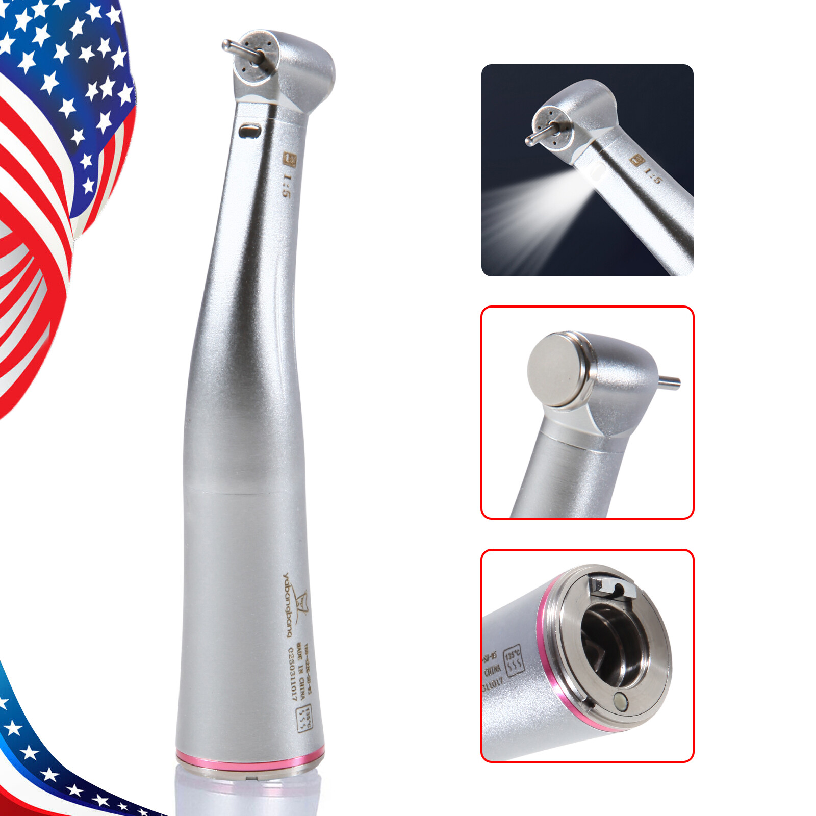 1-10 Pcs NSK Style Dental 1:5 LED Contra Angle Increasing Handpiece Inner OR