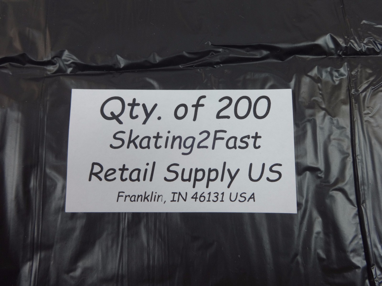 200 Qty. Plastic T-Shirt Bags 1/6 w Handles Black 11.5″ x 6.5″ x 22″ Supermarket