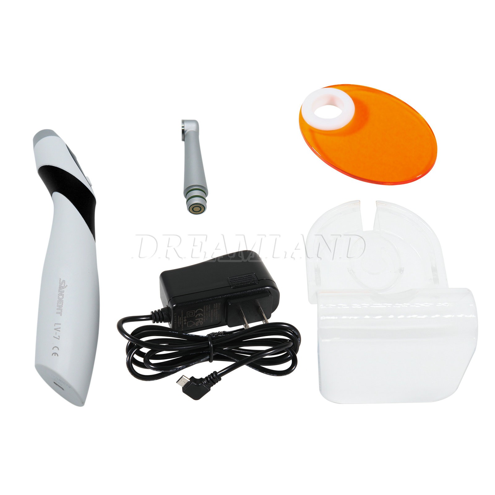 NEW 1S LED Dental Curing Light Lamp Cordless metal head 2300mw/cm2 black